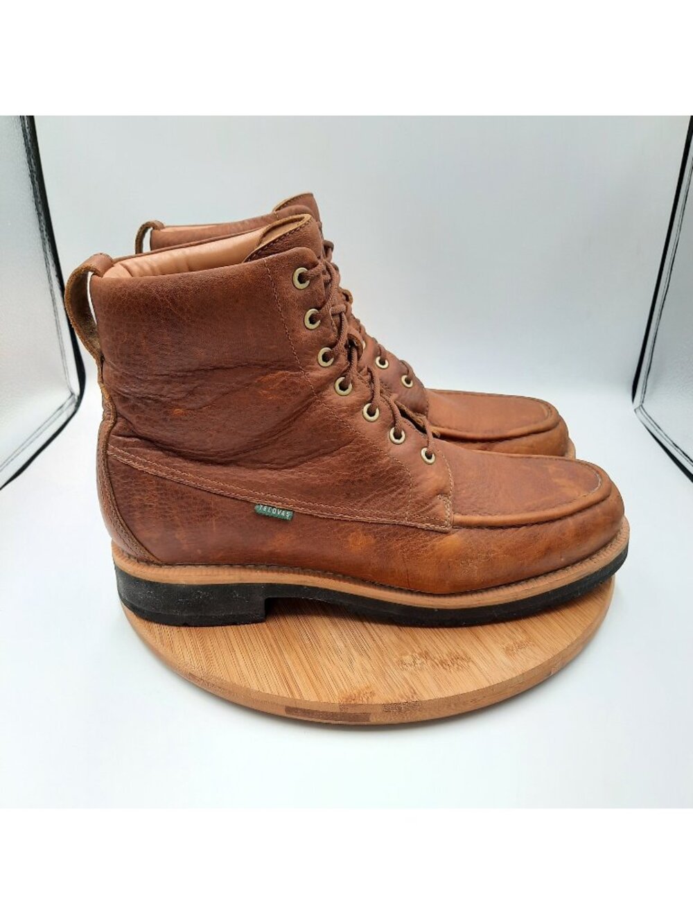 Tecovas The Rugged Moc Mens 12 Boots Saddle Brown Cowhide Leather Cowboy Work